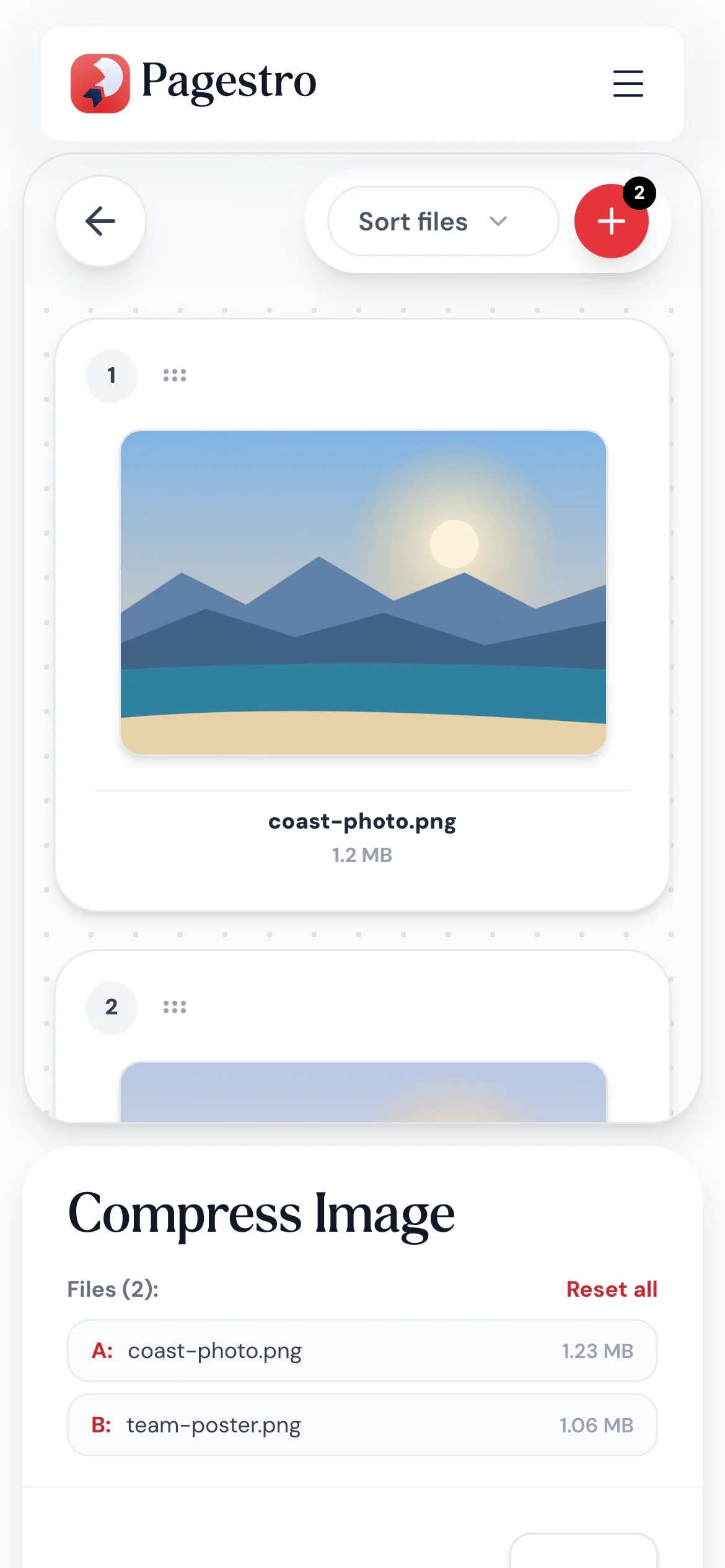 Compressing a photo on a phone