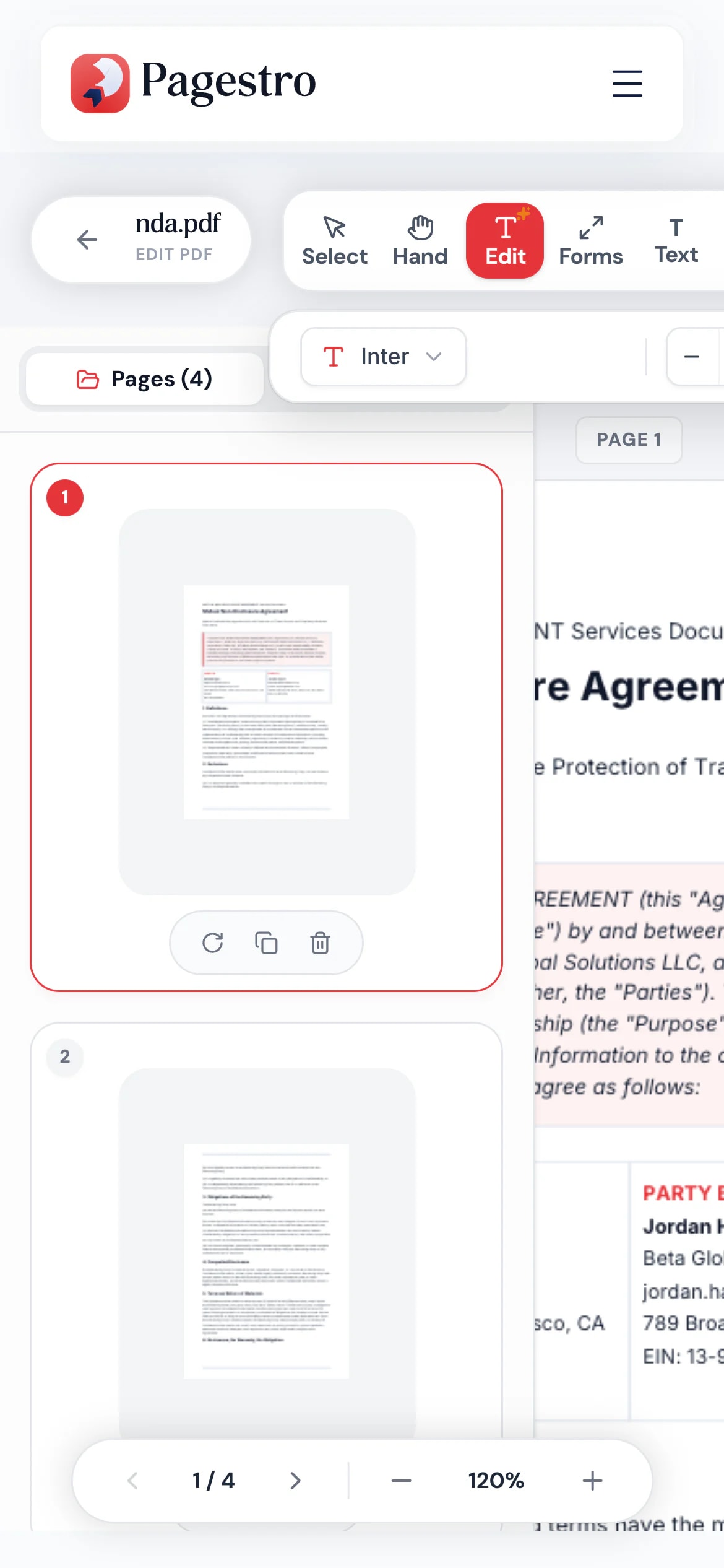 Edit PDF on a phone