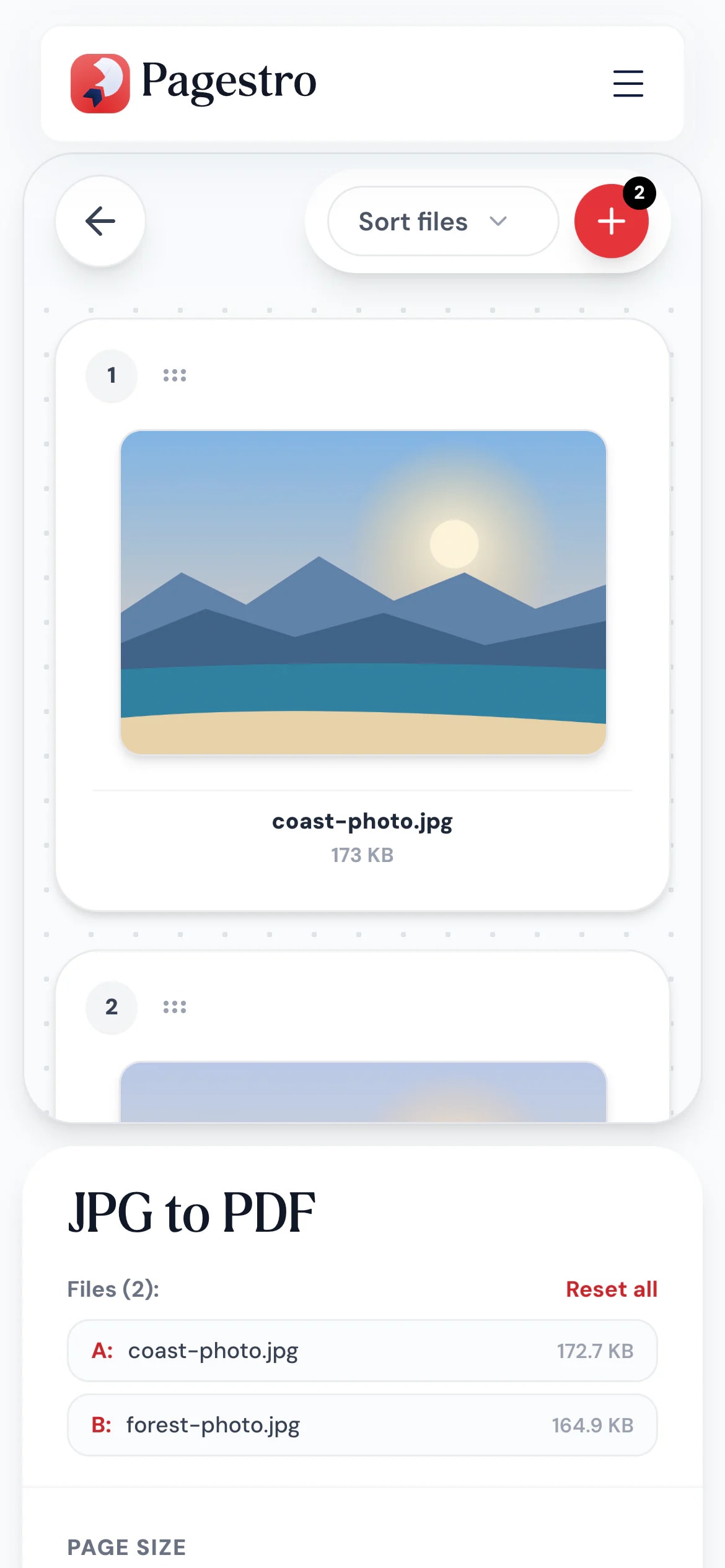 JPG to PDF tool on a phone